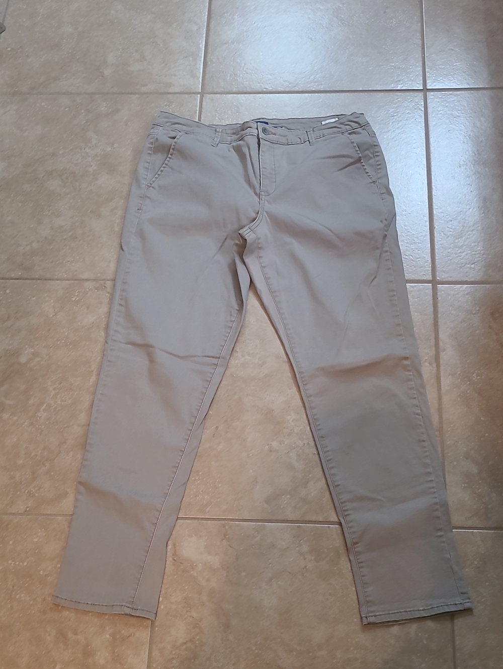 Classic Straight Bandolono Pants in Light Taupe